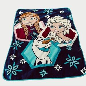 Frozen Elsa Anna Olaf Blanket Thick Large Fleece Size 56” x 80”